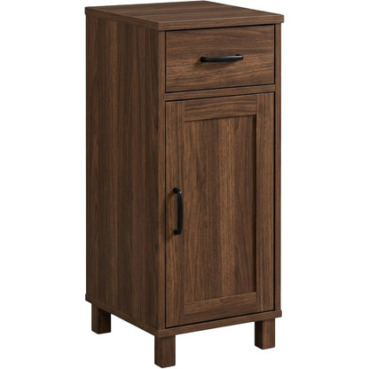 Focae Narrow Bedside Cabinet Walnut 25 in