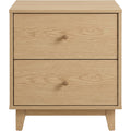 Focae Nightstand Oak 2 Drawer 22 in